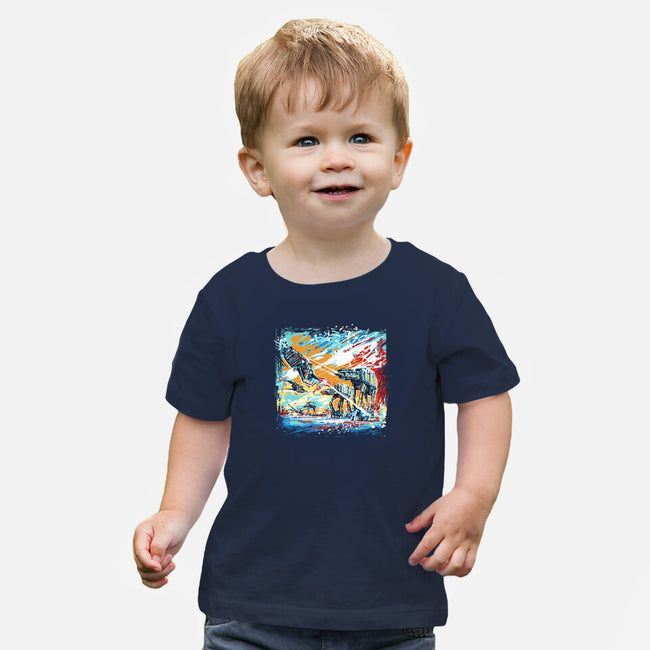 Hoth Painting-Baby-Basic-Tee-zascanauta