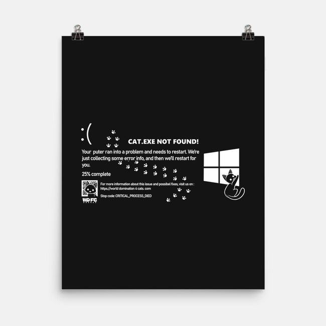 Cat Windows Crash-None-Matte-Poster-worlddominationforcats