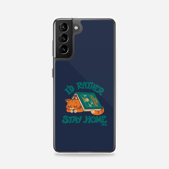 Rather Stay Home-Samsung-Snap-Phone Case-worlddominationforcats