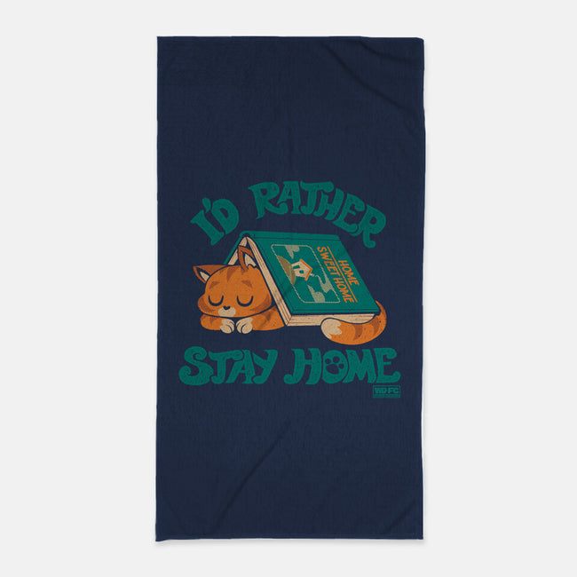 Rather Stay Home-None-Beach-Towel-worlddominationforcats