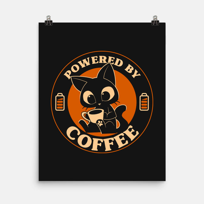 Powered By Coffee Cat-None-Matte-Poster-worlddominationforcats