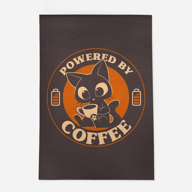 Powered By Coffee Cat-None-Outdoor-Rug-worlddominationforcats