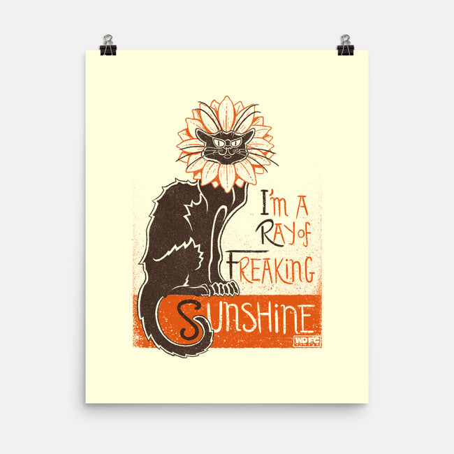 Ray Of Freaking Sunshine Cats-None-Matte-Poster-worlddominationforcats