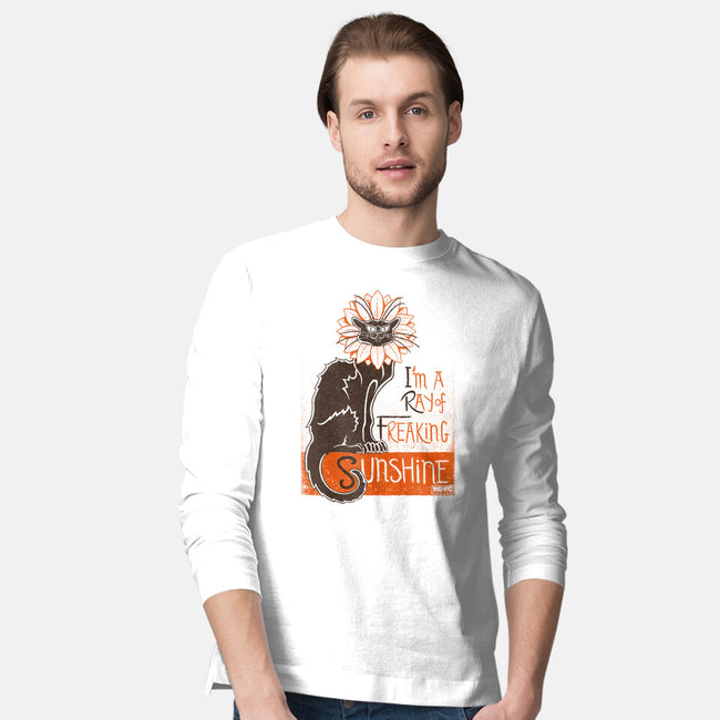 Ray Of Freaking Sunshine Cats-Mens-Long Sleeved-Tee-worlddominationforcats