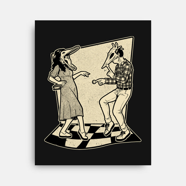 Ghost Couple Dance-None-Stretched-Canvas-Studio Mootant