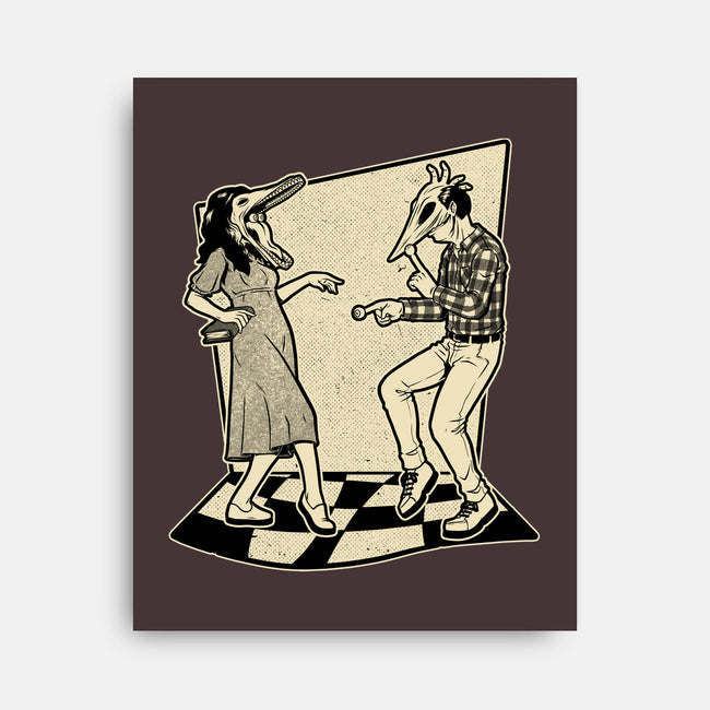 Ghost Couple Dance-None-Stretched-Canvas-Studio Mootant