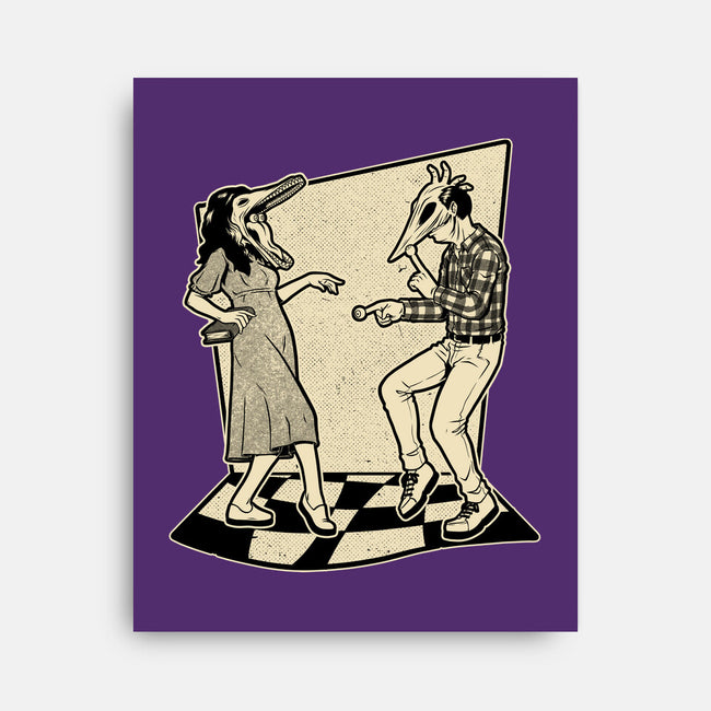 Ghost Couple Dance-None-Stretched-Canvas-Studio Mootant