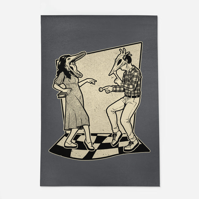 Ghost Couple Dance-None-Outdoor-Rug-Studio Mootant