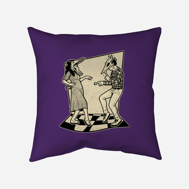 Ghost Couple Dance-None-Removable Cover-Throw Pillow-Studio Mootant