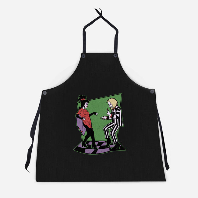 Beetle And Girl Dance-Unisex-Kitchen-Apron-Studio Mootant