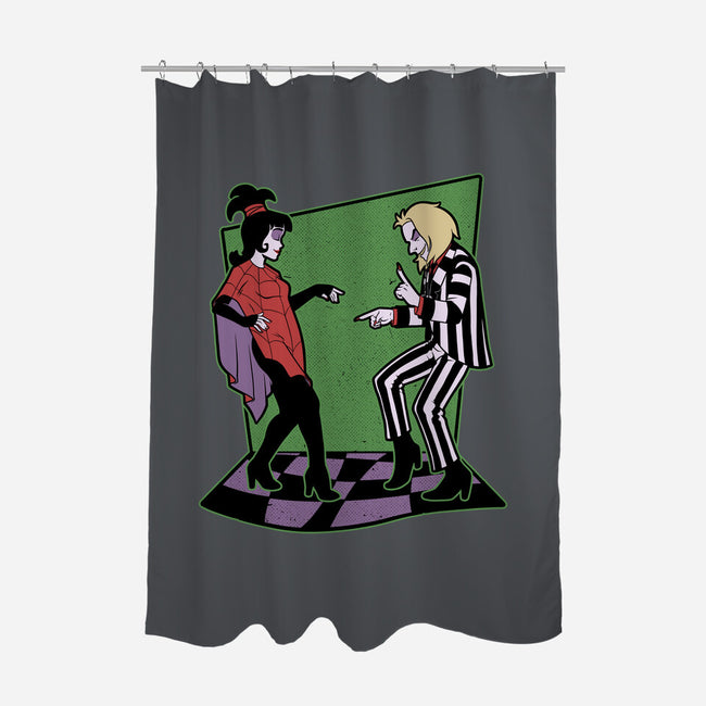 Beetle And Girl Dance-None-Polyester-Shower Curtain-Studio Mootant