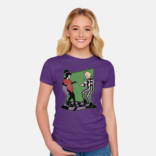 Beetle And Girl Dance-Womens-Fitted-Tee-Studio Mootant