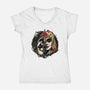 Strange Couple-Womens-V-Neck-Tee-glitchygorilla