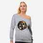 Strange Couple-Womens-Off Shoulder-Sweatshirt-glitchygorilla