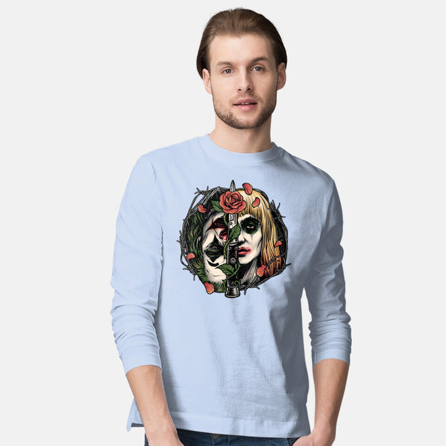 Strange Couple-Mens-Long Sleeved-Tee-glitchygorilla