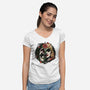 Strange Couple-Womens-V-Neck-Tee-glitchygorilla