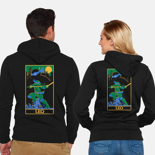 Leo Tarot Card-Unisex-Zip-Up-Sweatshirt-naomori