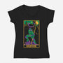 Donnie Tarot Card-Womens-V-Neck-Tee-naomori