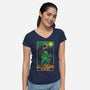 Mikey Tarot Card-Womens-V-Neck-Tee-naomori