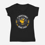 Chocobo Racing-Womens-V-Neck-Tee-rocketman_art