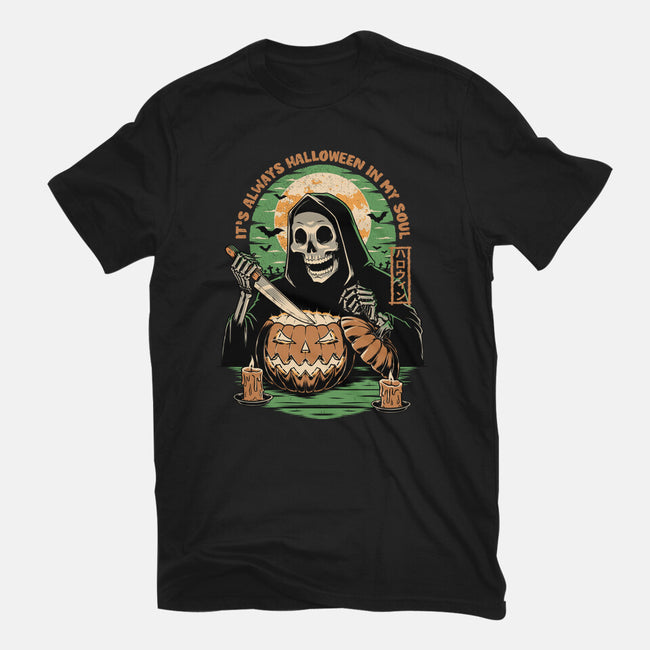 Reaper Halloween In My Soul-Womens-Fitted-Tee-Studio Mootant