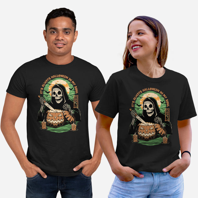 Reaper Halloween In My Soul-Unisex-Basic-Tee-Studio Mootant