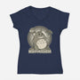 Hello My Neighbor-Womens-V-Neck-Tee-sebasebi