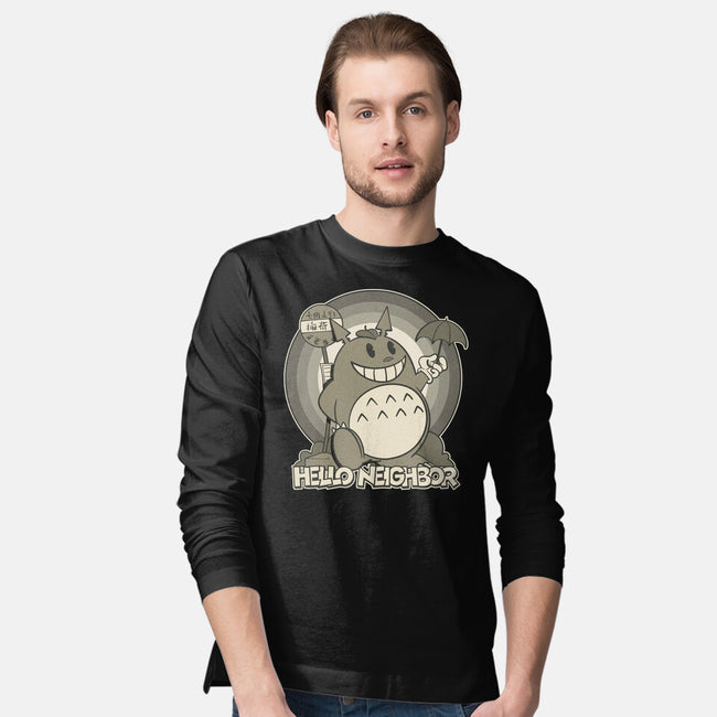 Hello My Neighbor-Mens-Long Sleeved-Tee-sebasebi