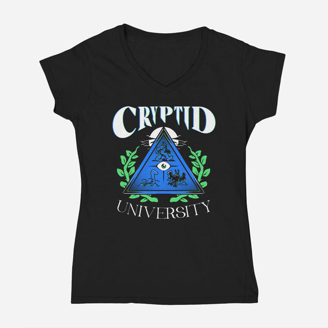 Cryptid University-Womens-V-Neck-Tee-estudiofitas