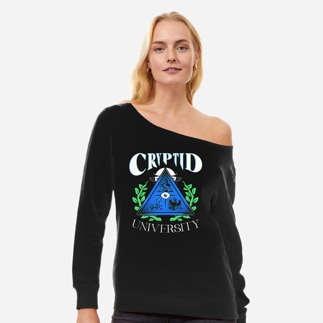 Cryptid University-Womens-Off Shoulder-Sweatshirt-estudiofitas