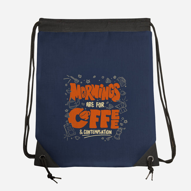 Coffee And Contemplation-None-Drawstring-Bag-tobefonseca