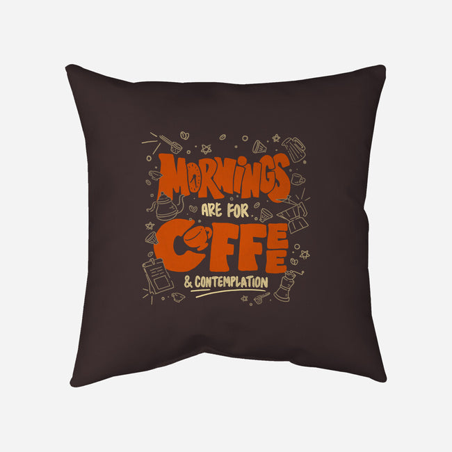 Coffee And Contemplation-None-Removable Cover w Insert-Throw Pillow-tobefonseca