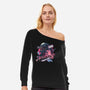 Out Of This World Terror-Womens-Off Shoulder-Sweatshirt-glitchygorilla