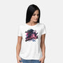 Out Of This World Terror-Womens-Basic-Tee-glitchygorilla