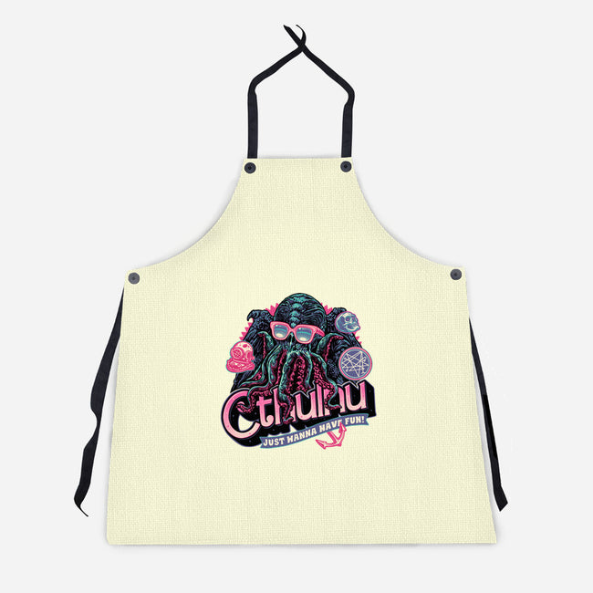 Creatures From The Deep-Unisex-Kitchen-Apron-glitchygorilla