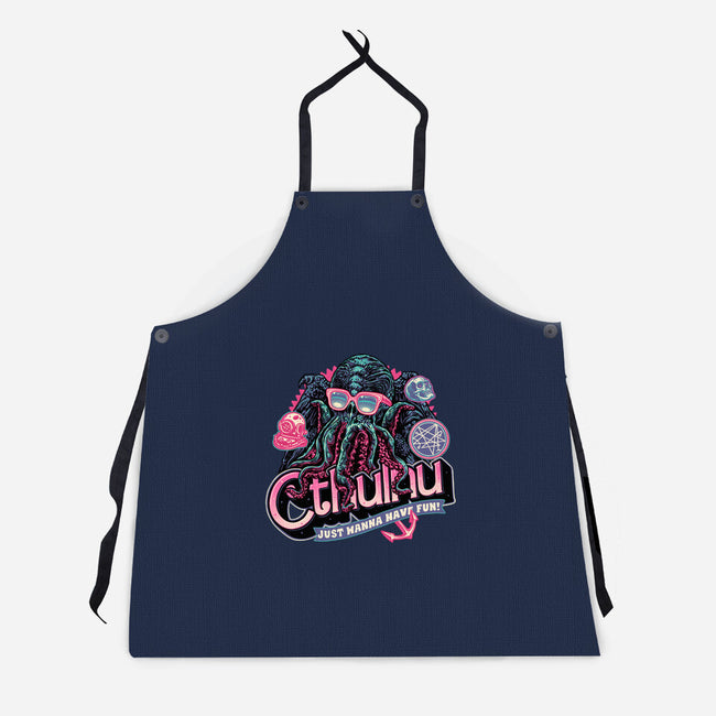 Creatures From The Deep-Unisex-Kitchen-Apron-glitchygorilla