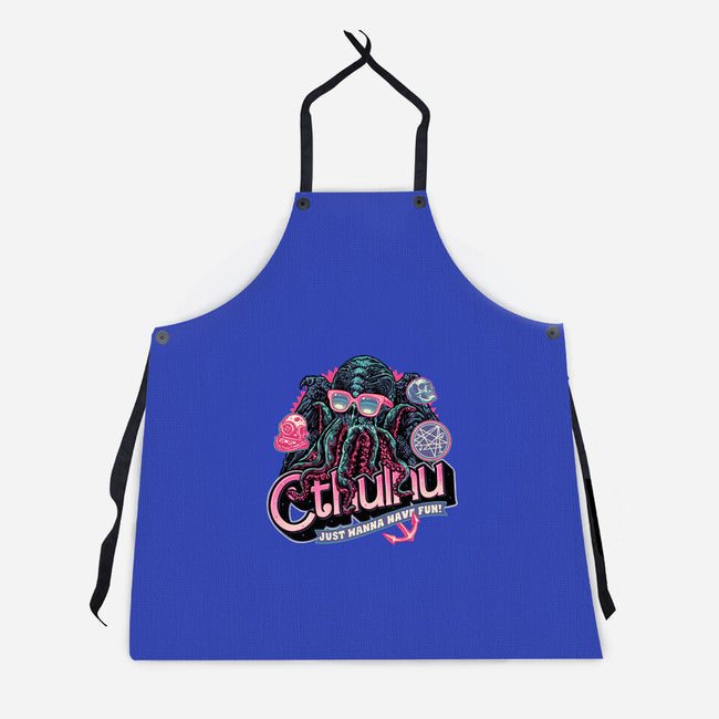 Creatures From The Deep-Unisex-Kitchen-Apron-glitchygorilla