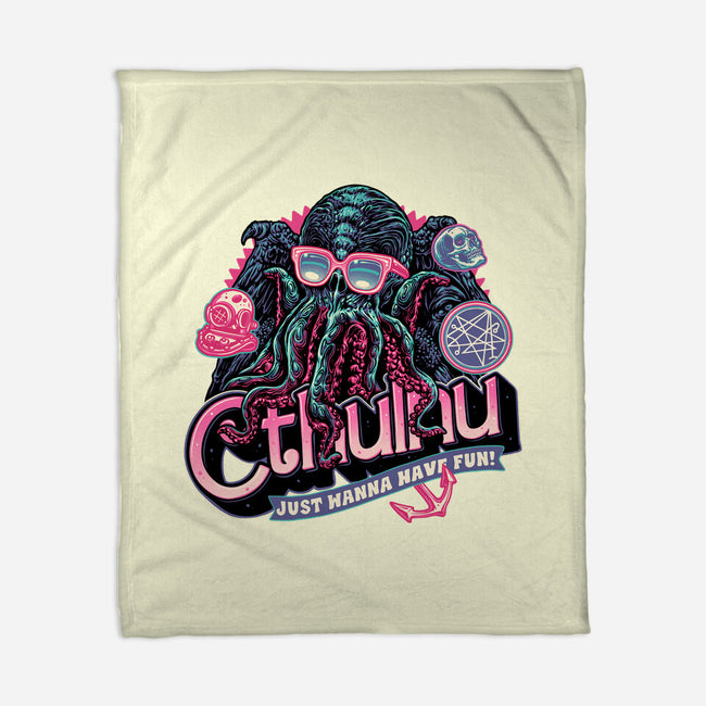 Creatures From The Deep-None-Fleece-Blanket-glitchygorilla