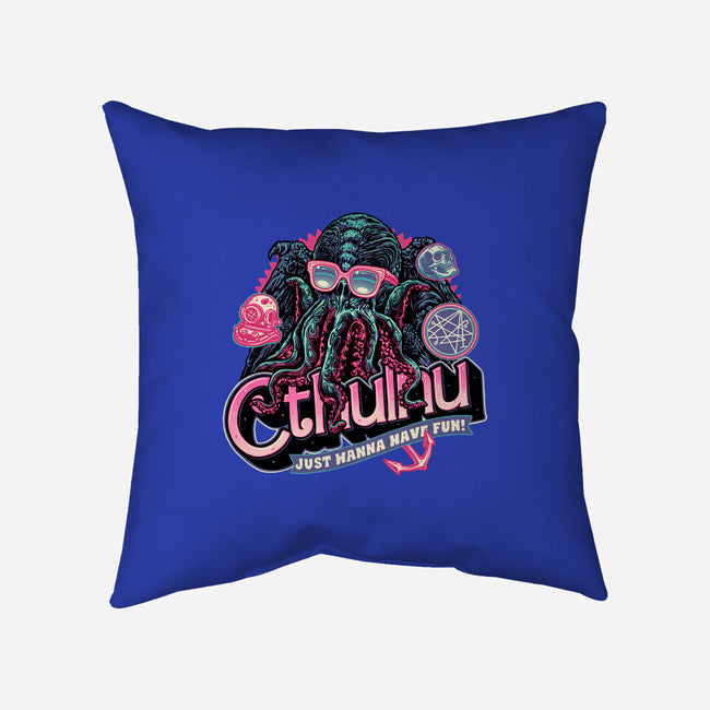 Creatures From The Deep-None-Removable Cover w Insert-Throw Pillow-glitchygorilla