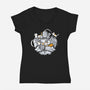 Purrmetal Alchemist-Womens-V-Neck-Tee-naomori