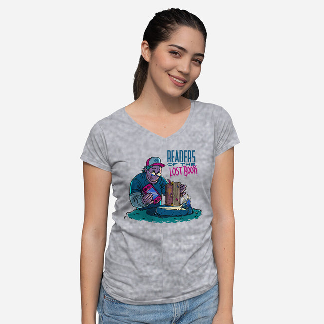 Lost Book-Womens-V-Neck-Tee-Getsousa!