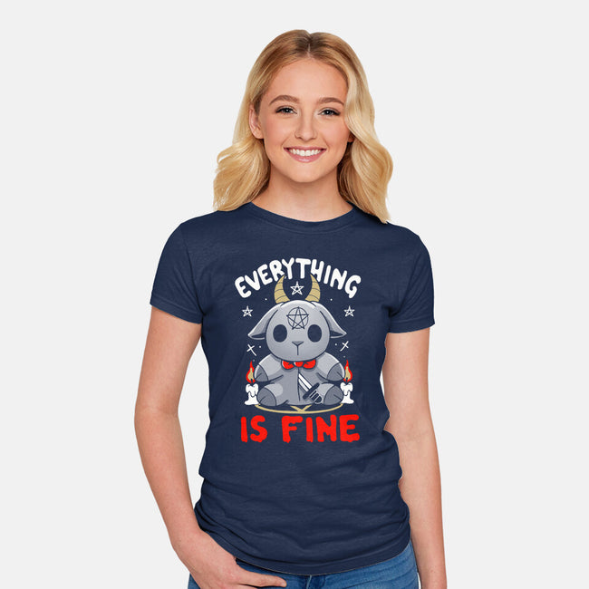 Baphomet Is Fine-Womens-Fitted-Tee-Vallina84