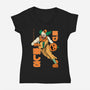 Halloween Fun-Womens-V-Neck-Tee-Hafaell