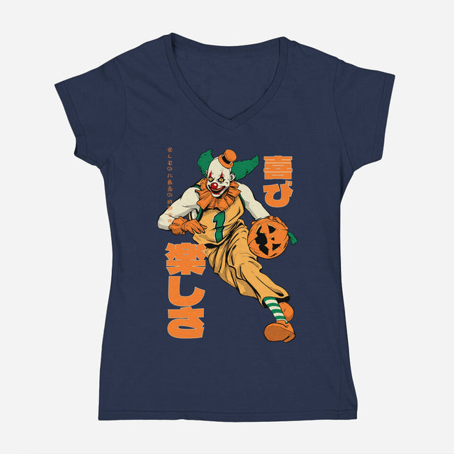 Halloween Fun-Womens-V-Neck-Tee-Hafaell