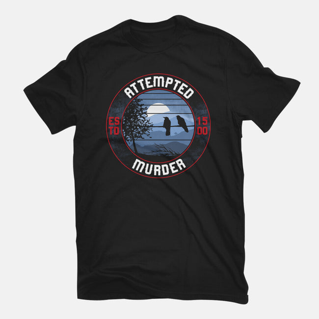 Attempted Murder Crows-Womens-Basic-Tee-rocketman_art