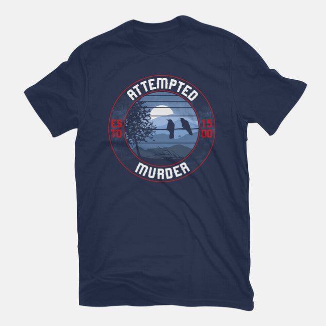 Attempted Murder Crows-Womens-Basic-Tee-rocketman_art