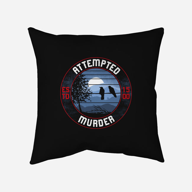 Attempted Murder Crows-None-Removable Cover w Insert-Throw Pillow-rocketman_art