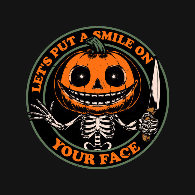 Smiling Creepy Pumpkin-Womens-Off Shoulder-Tee-Studio Mootant