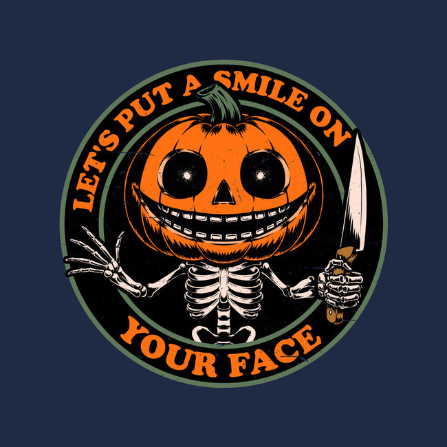 Smiling Creepy Pumpkin-Womens-Basic-Tee-Studio Mootant