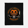 Smiling Creepy Pumpkin-None-Fleece-Blanket-Studio Mootant